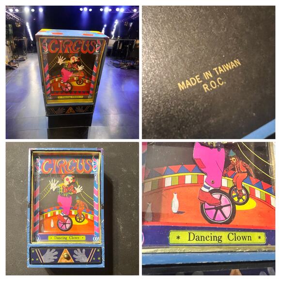 Circus Dancing Clown Vtg Music Box Small World song Taiwan R.O.C. animated show - Picture 1 of 16